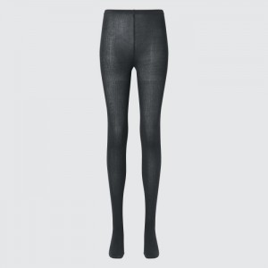 Uniqlo HEATTECH Gerippt Gestrickt Tights Damen Grau | ZSJO-76045