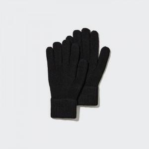 Uniqlo HEATTECH Gestrickt Handschuhe Herren Schwarz | QJKA-62418