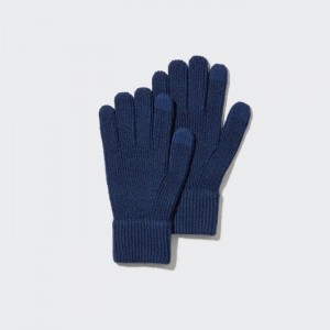 Uniqlo HEATTECH Gestrickt Handschuhe Herren Blau | NRLS-10635