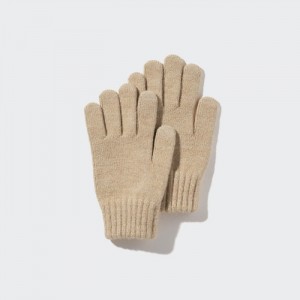 Uniqlo HEATTECH Gestrickt Handschuhe Kinder Beige | PSZN-45810