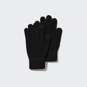 Uniqlo HEATTECH Gestrickt Handschuhe Kinder Schwarz | TZEM-59287