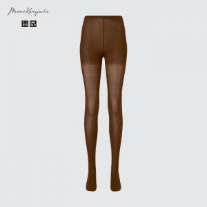 Uniqlo HEATTECH Gestrickt (Sheer) Tights Damen Braun | TYSD-87605