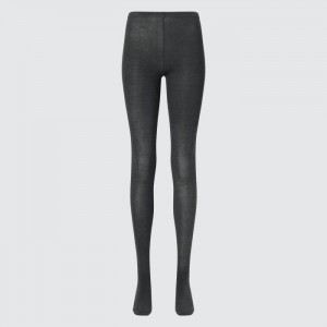 Uniqlo HEATTECH Gestrickt Tights Damen Dunkelgrau | DNAH-90721