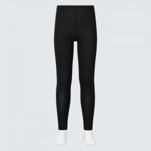 Uniqlo HEATTECH Leggings Kinder Schwarz | NXMV-52709