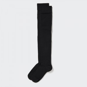 Uniqlo HEATTECH Over-The-Knee Socken Damen Schwarz | TDKP-73419