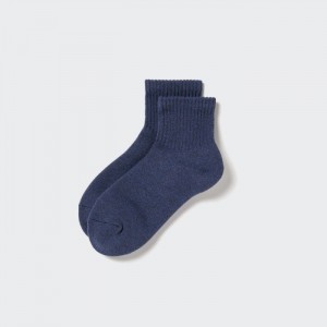 Uniqlo HEATTECH Pile-Gefütterte Half Socken Damen Blau | JYBP-14023