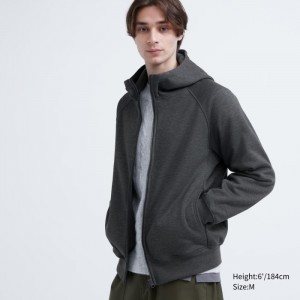 Uniqlo HEATTECH Pile-Gefütterte Sweat Full-Zip Hoodie Herren Dunkelgrau | XPAH-15396