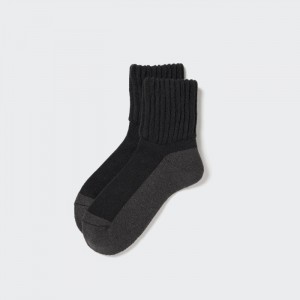 Uniqlo HEATTECH Soft Pile Half Socken Herren Schwarz | MPEN-19024