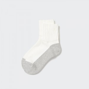 Uniqlo HEATTECH Soft Pile Half Socken Herren Weiß | JHYA-52138