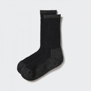 Uniqlo HEATTECH Soft Pile Heather Socken Herren Schwarz | QNMB-29468