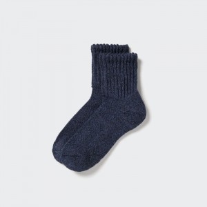 Uniqlo HEATTECH Soft Pile Heather Socken Herren Blau | POHA-40865