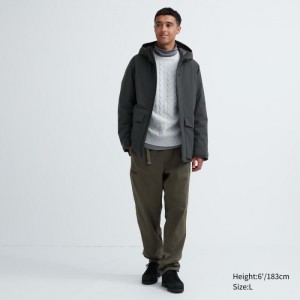 Uniqlo HEATTECH Warm-Gefütterte Hose Herren Olivgrün | PZWU-65194