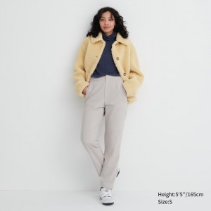 Uniqlo HEATTECH Warm Gefütterte Hose Damen Hellgrau | GUSM-51649