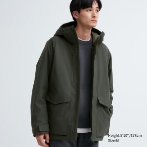 Uniqlo Hybrid (3D Cut) Daunenparka Herren Dunkelgrün | TRIL-04218