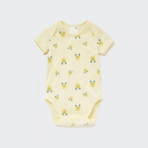 Uniqlo Joy of Print Kurzes Sleeve Body Baby Gelb | NKGO-42830