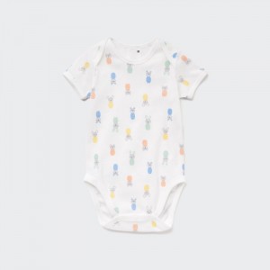 Uniqlo Joy of Print Kurzes Sleeve Body Baby Weiß | GVYR-82051