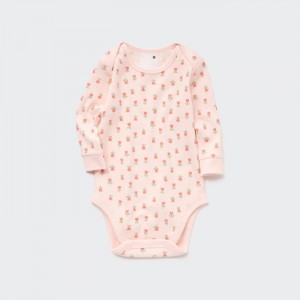 Uniqlo Joy of Print Long-Sleeve (Heart) Body Baby Rosa | WMNU-47392