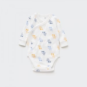 Uniqlo Joy of Print Long Sleeve Body Baby Weiß | JEGK-93174