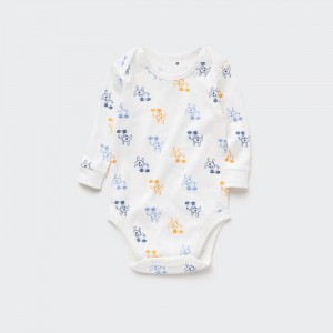 Uniqlo Joy of Print Long Sleeve Body Baby Weiß | FXWL-85374