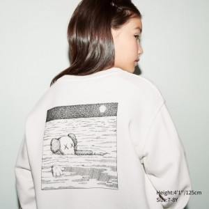 Uniqlo KAWS Long-Sleeve Sweatshirt Kinder Weiß | ECOX-19760