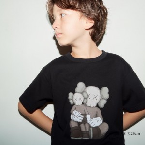 Uniqlo KAWS UT (Kurzes-Sleeve) Graphic T Shirt Kinder Schwarz | EDBF-70439