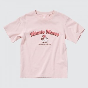 Uniqlo Kollektion UT (Kurzes-Sleeve) Graphic T Shirt Kinder Rosa | ADQO-60549