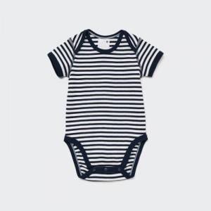 Uniqlo Kurzes-Sleeve Body Baby Navy | BZFO-17056