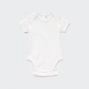 Uniqlo Kurzes-Sleeve Body Baby Weiß | HWMB-82164