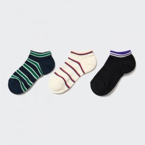 Uniqlo Kurzes 3 Pack Socken Kinder Navy | QGMP-61295