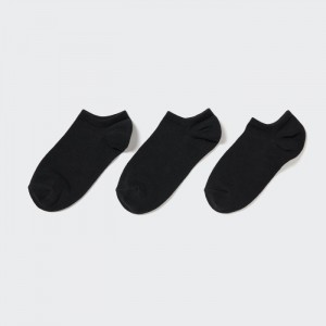 Uniqlo Kurzes (3 Pairs) Socken Damen Schwarz | ESFK-62389