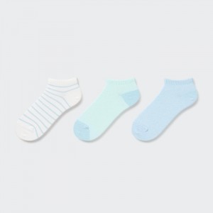 Uniqlo Kurzes (3 Pairs) Socken Kinder Blau | FOIE-23701