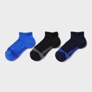 Uniqlo Kurzes (3 Pairs) Socken Kinder Blau | KQHT-43210