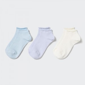 Uniqlo Kurzes (3 Pairs) Socken Kinder Hellblau | YIGN-68039