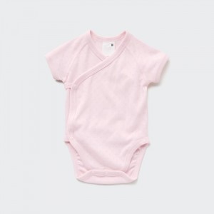 Uniqlo Kurzes Sleeve Body Baby Rosa | DUIP-69713