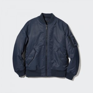 Uniqlo MA-1 (2022 Edition) Blouson Herren Navy | HTDX-08367