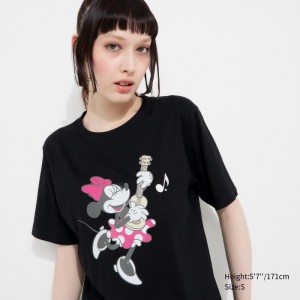 Uniqlo MAGIC FOR ALL FOREVER UT (Kurzes-Sleeve) Graphic T Shirt Damen Schwarz | ECHG-90485