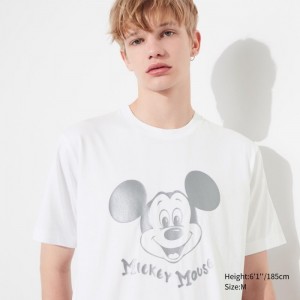 Uniqlo Mickey Shines UT (Kurzes-Sleeve) Graphic T Shirt Damen Weiß | XHYG-74601