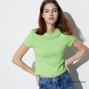 Uniqlo Mini Kurzes Sleeve T-Shirt Damen Grün | XOSM-41056