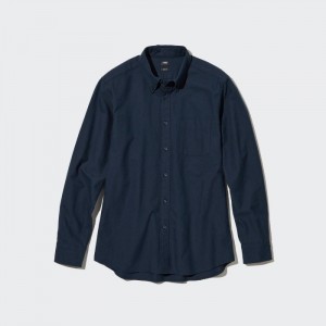 Uniqlo Oxford Slim-Fit Long-Sleeve Casual Shirts Herren Navy | BCFM-16904