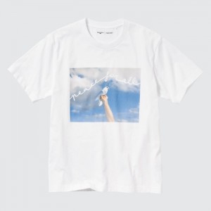 Uniqlo PEACE FOR ALL Kurzes-Sleeve Graphic (Magnum Photos) T-Shirt Damen Weiß | MBCK-73862