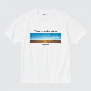 Uniqlo PEACE FOR ALL Kurzes-Sleeve Graphic (Wim Wenders) T-Shirt Damen Weiß | YRFS-70816