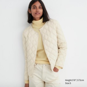 Uniqlo PUFFTECH Gesteppt (Warm Gepolstert) Jacken Damen Weiß | TIPS-60918