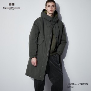 Uniqlo PUFFTECH Mit Kapuze (HEATTECH) Mäntel Damen Dunkelgrün | JZLM-80456