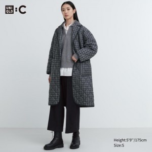 Uniqlo PUFFTECH Oversized (Warm Gepolstert) Daunenmäntel Damen Grau | XVCM-48375