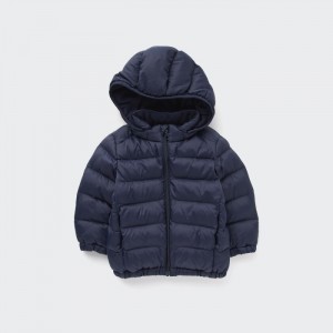 Uniqlo PUFFTECH Washable Full-Zip (Warm Gepolstert) Parka Baby Navy | GCXW-76024