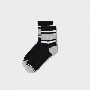 Uniqlo Pattern Gefütterte Half Socken Herren Schwarz | LBSP-72018