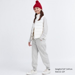 Uniqlo Pile-Gefütterte Jogginghose Kinder Hellgrau | OFWN-83416