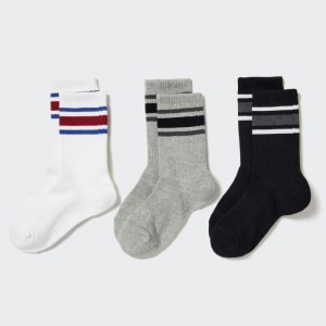 Uniqlo Regular 3 Pack Socken Kinder Weiß | WJBZ-03852