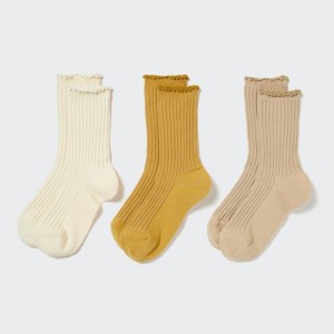 Uniqlo Regular 3 Pack Socken Kinder Weiß | RZCX-91082