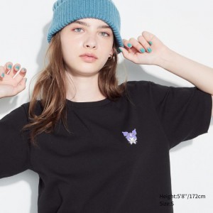 Uniqlo Sanrio characters UT (Kurzes-Sleeve) Graphic T Shirt Damen Schwarz | ZNRG-31685